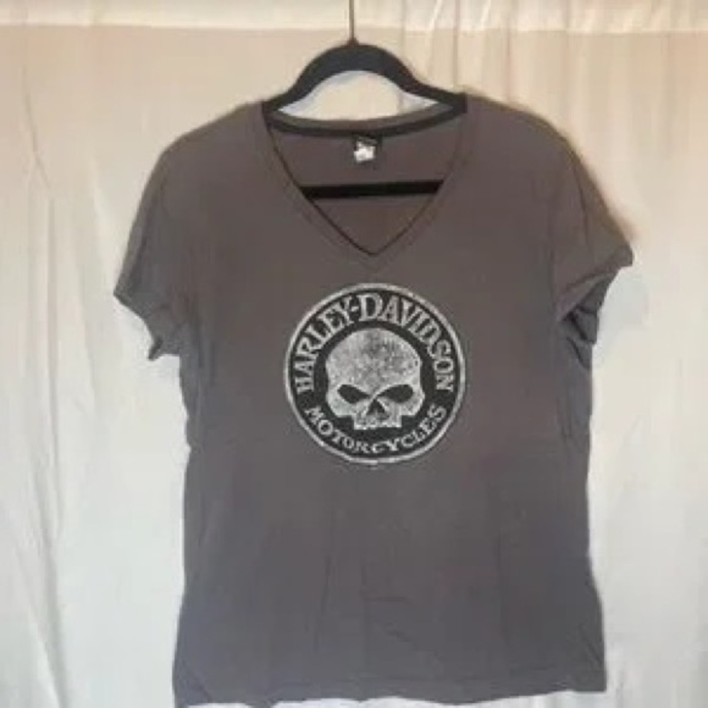 Harley-Davidson Women's Charcoal Skull Tee